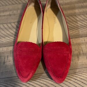 Talbots Vibrant Red Suede Flats